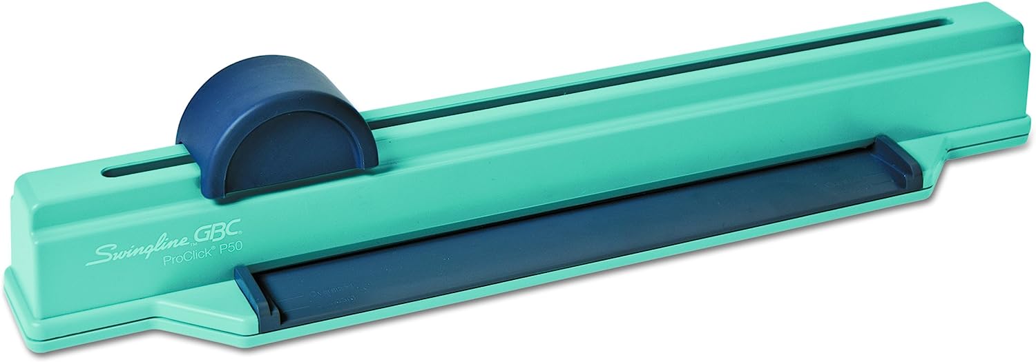 Swingline GBC Binding System, Manual, Desktop Binding Punch, 6 Sheet Punch Capacity, ProClick P50 (2515650) , Blue - Image 3